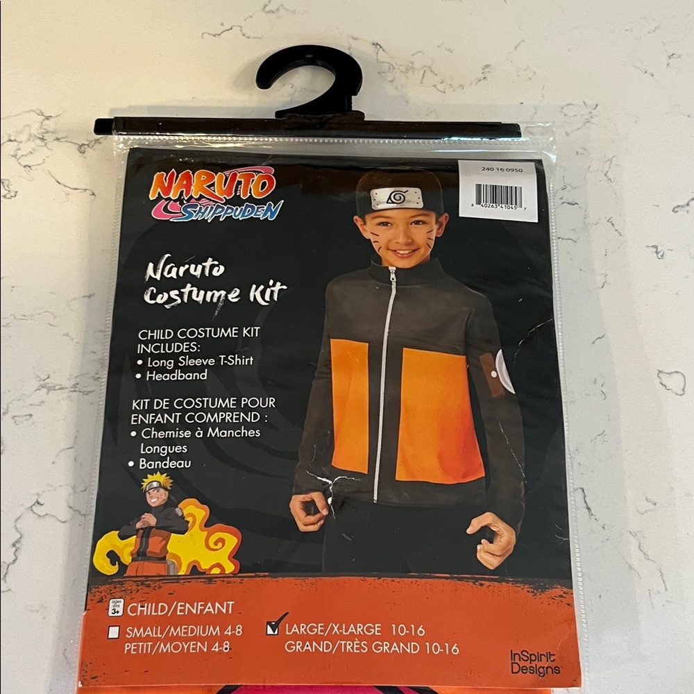 Naruto Shippuden Kids Costume Kit - Black and Orange